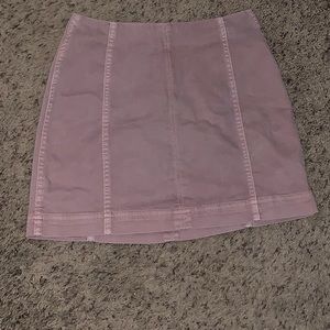 Pink jean skirt